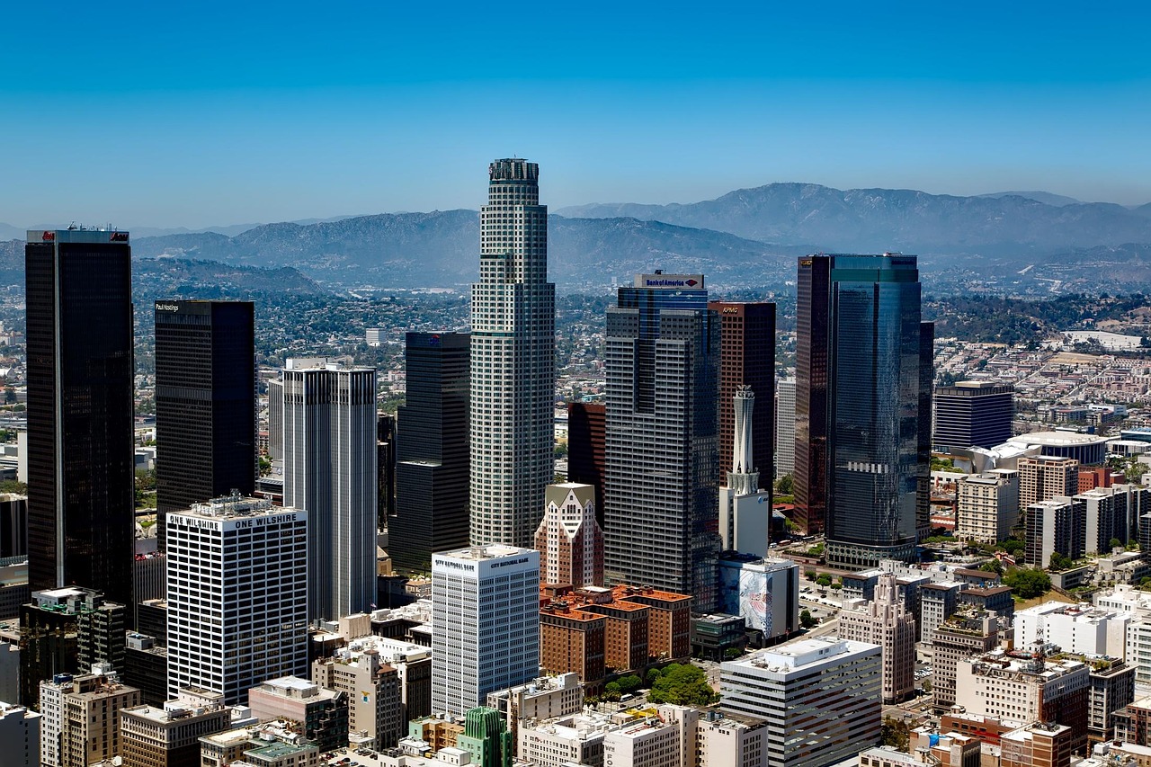 Downtown Los Angeles skyline, California